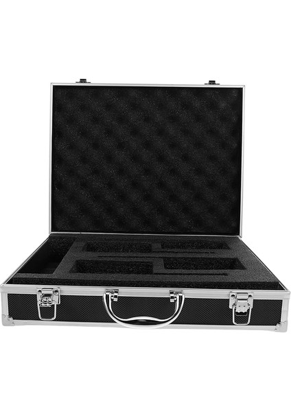 El Tipi Mikrofon Taşıma Çantası: Mikrofon ve Kabloları Saklamak Için Çoklu Yuvalara Sahip Alüminyum Saklama Kutusu - Mikrofon Aksesuarları Kutusu