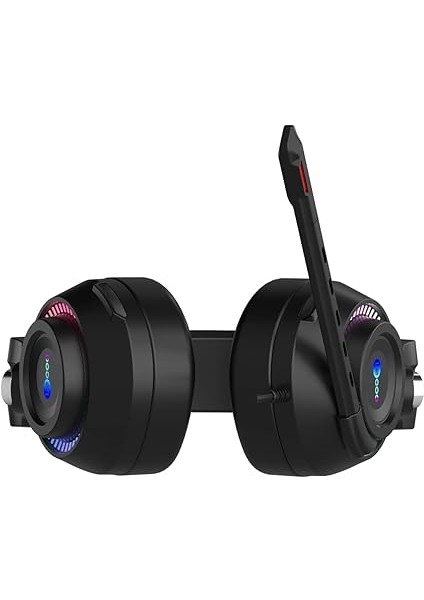 HT405 3.5mm Jack+Usb Kulak Üstü Rgb LED Aydınlatmalı Konforlu Kulak Yastıkları 50MM Hassas 100DB Ses Sürücüleri Askılı Kafa Bandı Profesyonel Tip Kablolu Mikrofonlu Oyuncu Kulaklığı Siyah modelleri