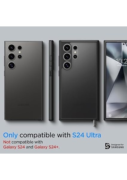 Galaxy S24 Ultra ile Uyumlu Kılıf Ultra Hybrid Frost Black - ACS07296 fiyatları