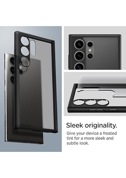 Galaxy S24 Ultra ile Uyumlu Kılıf Ultra Hybrid Frost Black - ACS07296 fırsatları