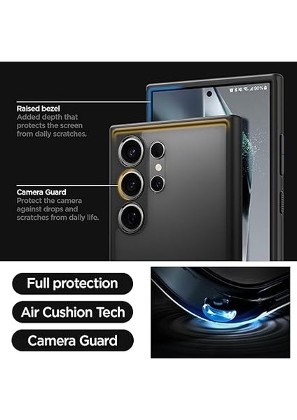 Galaxy S24 Ultra ile Uyumlu Kılıf Ultra Hybrid Frost Black - ACS07296 indirimleri