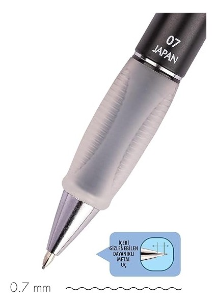 Deep Mek. Kursun Kalem 07MM Metalık Mr Sıyah modelleri