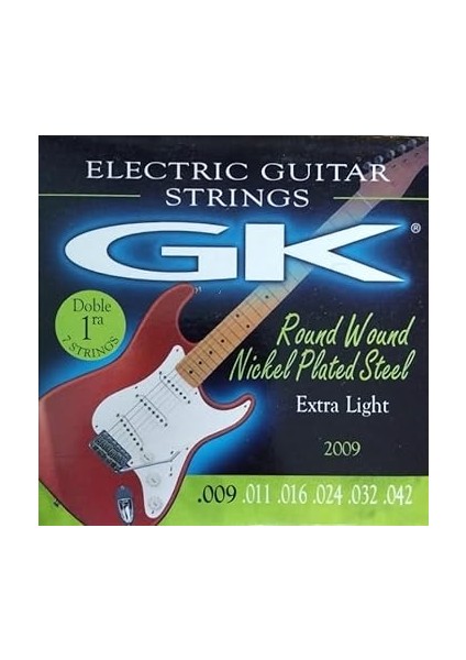 Artigas – Gk Electric Guitar Strings – 2009 – Extra Light 9-42 – Round Wound – Nickel Plated Steel – With Extra 1st String modelleri
