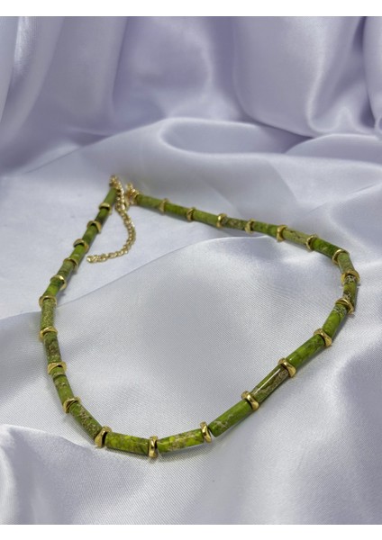 Renk Harmanı Doğal Taş Boncuk Kolye