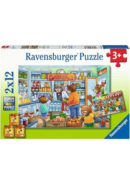 50765 2X12P Puz Alışverişe Gidiyoruz, Çok Renkli