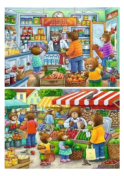 50765 2X12P Puz Alışverişe Gidiyoruz, Çok Renkli fiyatları