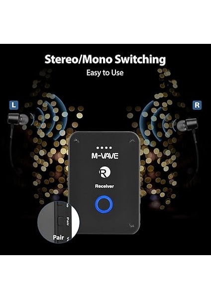 Kablosuz Kulaklık Monitör Iletim Sistemi Şarj Edilebilir 2.4ghz Verici ve Alıcı Mono/stereo Anahtar 24BIT/48KHZ Kayıpsız Dijital Iletim Stüdyo Grubu Provası Canlı Performansı Için Ses Kalitesi indirimleri