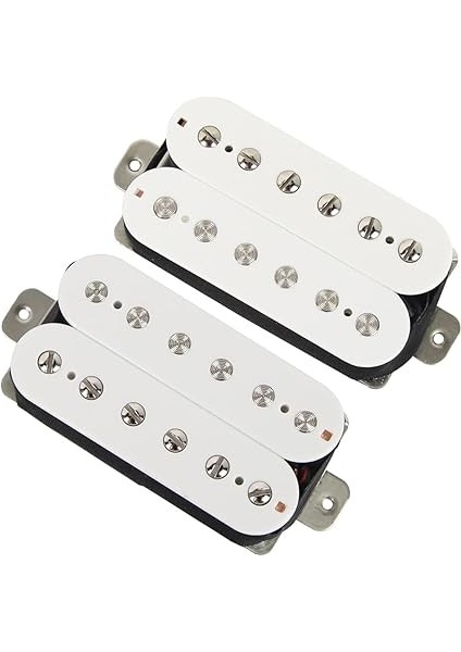 Alnico 2 Humbucker Pickup Hba2 Elektro Gitar Humbucker Boyun ve Köprü Pikap Seti, Beyaz modelleri