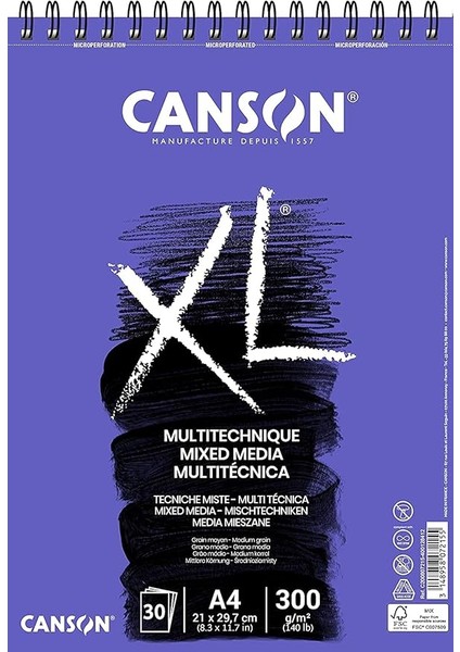 Spp Canxl Mix Media 30S A4 300G Çok Amaçlı Blok