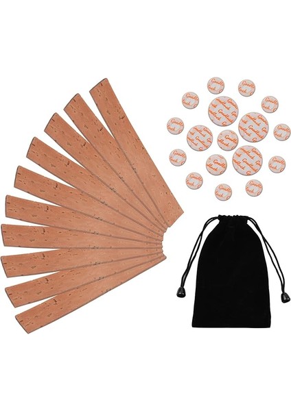 Klarnet Boyun Eklemi Mantar ve Ped Seti 10 Adet Klarnet Boyun Eklemi Mantarı Bb Klarnet Için 17 Parça Klarnet Pedleri