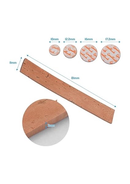 Klarnet Boyun Eklemi Mantar ve Ped Seti 10 Adet Klarnet Boyun Eklemi Mantarı Bb Klarnet Için 17 Parça Klarnet Pedleri indirimleri