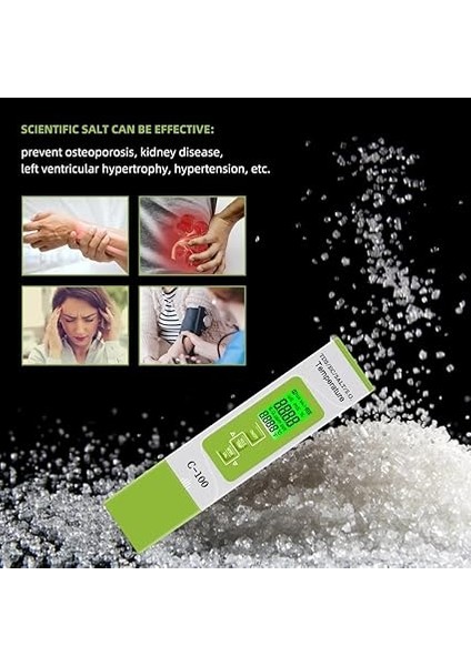 5'i 1 Arada Tuz Ölçer Tds/ec/tuzluluk/sg/sıcaklık Dijital Deniz Suyu Kalitesi Cihazı Havuzlar Için fiyatları