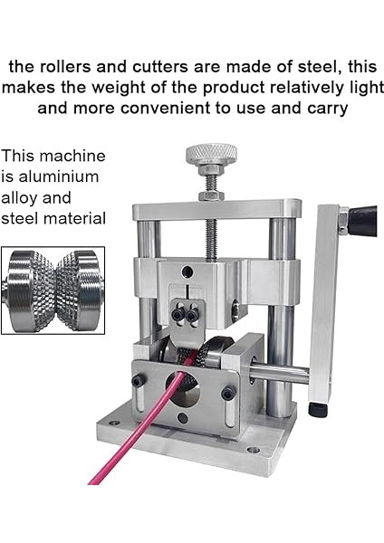 Taşınabilir Ev Tipi Tel Soyma Makinesi Alüminyum Alaşımlı Manuel Tel Soyma Aleti Hurda Bakır Kablo Soyma Makinesi El Kranklı El Elektrikli Matkap ile 2-20MM Tel Için Kullanın fiyatları
