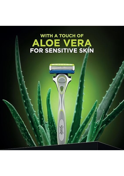 Sword - Hydro 5 Erkek Tıraş Makinesi | Aloe Vera Tahrişi Azaltmak Için | Hassas Nemlendirici Jel ve Düzeltici | Tıraş Makinesi + 3 Yedek Bıçak fırsatları