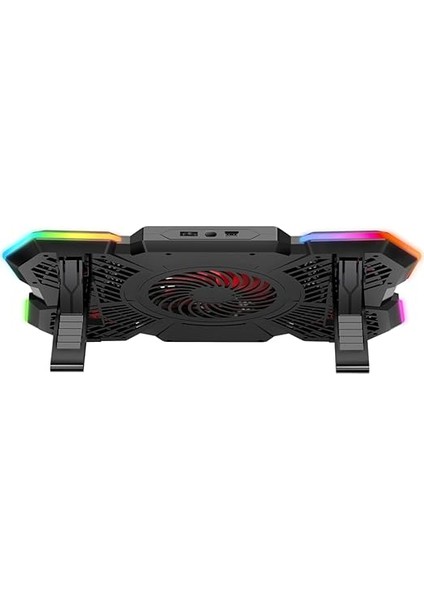 S47 Coolflow 5 Adet Kırmızı LED Fan 1 USB 7 Farklı Kademe Ayarı 10 17.3 Notebook Soğutucu Stand indirimleri