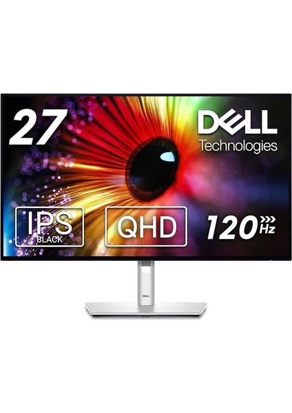 Ultrasharp Monitör 27 Inç 2560X1440 Qhd, IPS Black Technology 16:9 5ms 120Hz 2xdp HDMI Type-C Antı-Glare Heıght Tılt Swıvel Pıvot Vesa, U2724D
