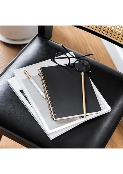 Siyah Kraft Karton Kapak 70 Yaprak 110 Gram Düz Çizgisiz Not Defteri modelleri