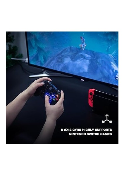 T4 Pro Yükseltme Pc Kontrolcüsü, Switch/windows Pc/iphone/android Için Yarı Şeffaf Kablosuz Oyun Kontrolcüsü fiyatları