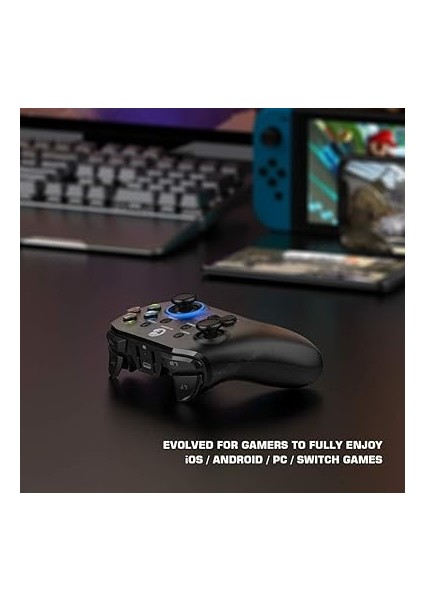 T4 Pro Yükseltme Pc Kontrolcüsü, Switch/windows Pc/iphone/android Için Yarı Şeffaf Kablosuz Oyun Kontrolcüsü modelleri