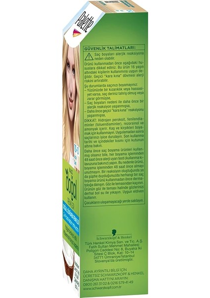 Kalıcı Doğal Renkler 10-0 Açık Sarı Saç Boyası indirimleri