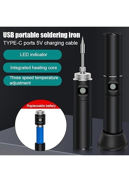 Taşınabilir Akıllı Elektrikli Havya Çok Fonksiyonlu Lehimleme Kaynak Kalemi, Lehimleme Onarımı ve Bakım Kullanımı Için 300-450 ° Sıcaklık Ayarlama Fonksiyonu ile Kırmızı Havya Seti fırsatları