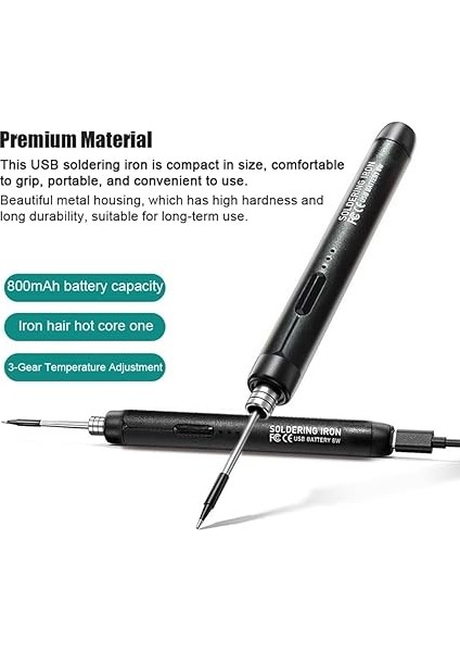 Taşınabilir Akıllı Elektrikli Havya Çok Fonksiyonlu Lehimleme Kaynak Kalemi, Lehimleme Onarımı ve Bakım Kullanımı Için 300-450 ° Sıcaklık Ayarlama Fonksiyonu ile Kırmızı Havya Seti indirimleri