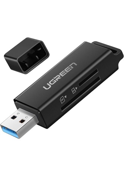 USB 3.0 Sd ve Micro Sd Kart Okuyucu, Siyah