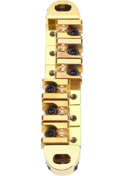 Köprüsü, Gitar Silindir Köprüsü Silindir Eyer Köprüsü 1 Takım Alaşım Gitar Eyer Köprüsü Elektro Gitar Parçaları Tarzı 6-String Elektro Gitar (Gold)