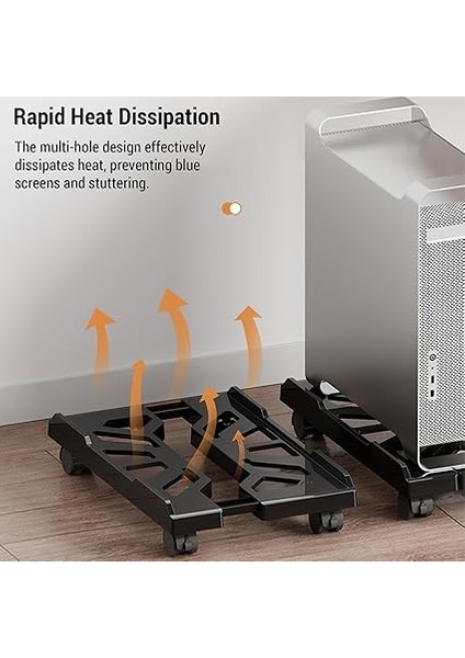 Tekerlekli Ayarlanabilir Bilgisayar Standı Mobil Pc Kasası Tutucu Ev ve Ofis Için Yüksekliği Arttıran Masaüstü Cpu Standı indirimleri