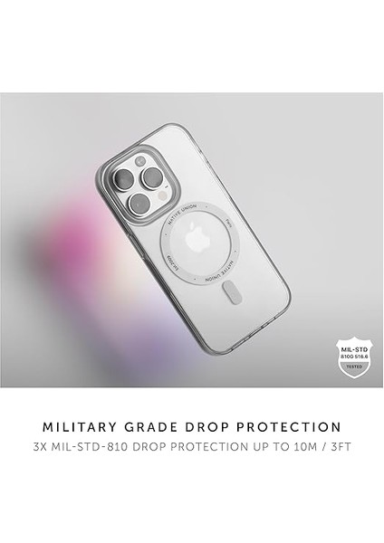 Union (Re Clear Kılıf - Şeffaf Sararma Önleyici Kılıf - Magsafe Dahili Mıknatıslarla Uyumlu - Geri Dönüştürülmüş Malzemeler - iPhone 14 Pro Için Askeri Sınıf Düşme Koruması ile Ultra Dayanıklı fırsatları