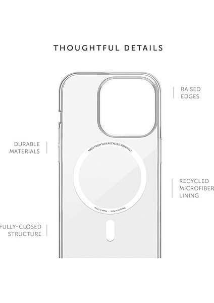 Union (Re Clear Kılıf - Şeffaf Sararma Önleyici Kılıf - Magsafe Dahili Mıknatıslarla Uyumlu - Geri Dönüştürülmüş Malzemeler - iPhone 14 Pro Için Askeri Sınıf Düşme Koruması ile Ultra Dayanıklı indirimleri