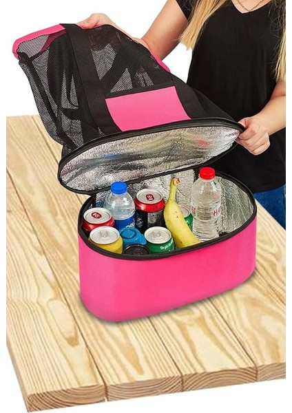 Çantası Soğutucu Bölmeli Seyahat Çantası Termal Piknik Kamp Çantası Outdor Çanta (Pembe) (Pembe) fiyatları