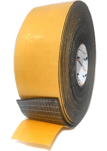 Evi Araç Oto Ses Isı Yalıtım 15METRE Yapışkanlı Kauçuk Izolasyon Malzemesi 3mm Kalınlık Yalıtım Bandı (5cm x 15MT)