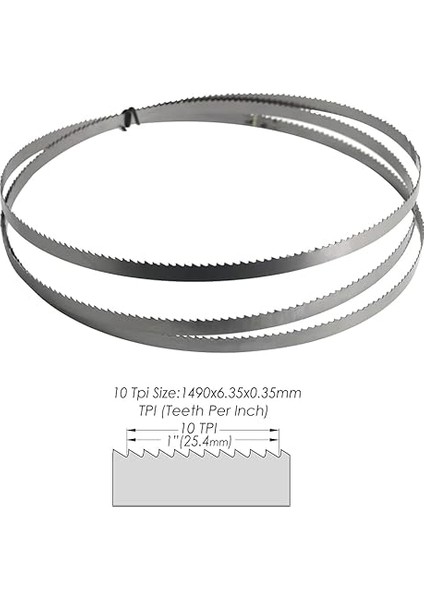 2pcs 1490MM Bandsaw Blade 58 1/2''x1/4''(6.35) X10 Tpı Woodworking Band Saw Tools Accessories modelleri