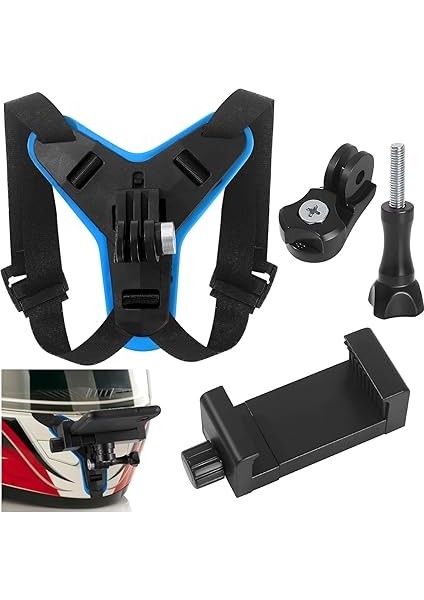 Aksiyon Kamera ve Telefon Tutucu Kask Aparatı Gezi Seyahat ve Sürüşlerde Kullanmak Için Cep Telefonu Kask Tutucu (Tüm Modeller Ile Uyumlu) X001 fiyatları