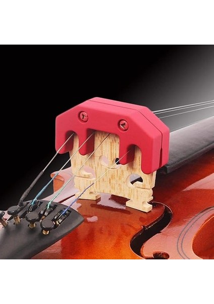 Profesyonel Kauçuk Keman Susturucu, Pençe Tarzı Enstrüman Aksesuarı (Kırmızı) fiyatları
