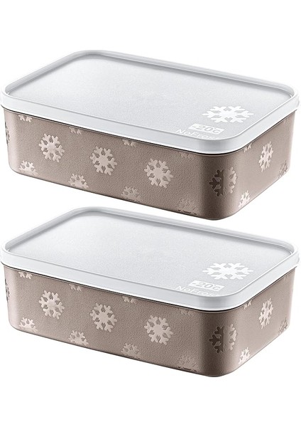 2'li Set No Frost Saklama Kabı Terra 1600 ml