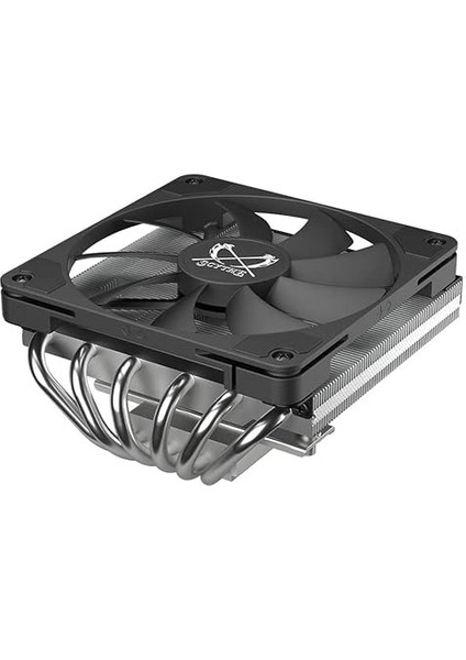 Big Shuriken 4 Low Profile Cpu Cooler, 120MM Slim Fan, Intel & Amd Uyumlu, Sessiz Işlemci Soğutucu - Siyah