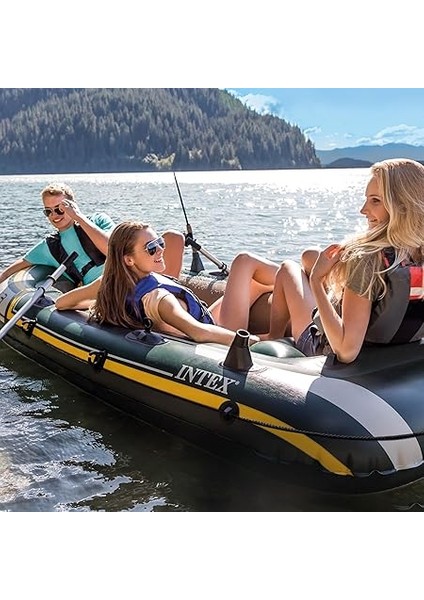 Seahawk Şişme Bot Serisi: Deluxe Tekne Kürekleri ve Yüksek Çıkışlı Pompa Içerir - Superstrong Pvc - Olta Tutucular - Kaynaklı Kürek Kilitleri - Ağır Hizmet Tipi Kepçe Kolu indirimleri