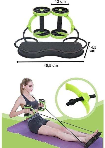Çok Fonksiyonlu Tekerlekli Karın Bel Göbek ve Vücut Egzersiz Aleti CKS-216 modelleri