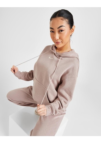 Sportswear Phoenix Fleece Oversize Pullover Hoodie Kadın Kapüşonlu Bol Kesim Sweatshirt Mor modelleri