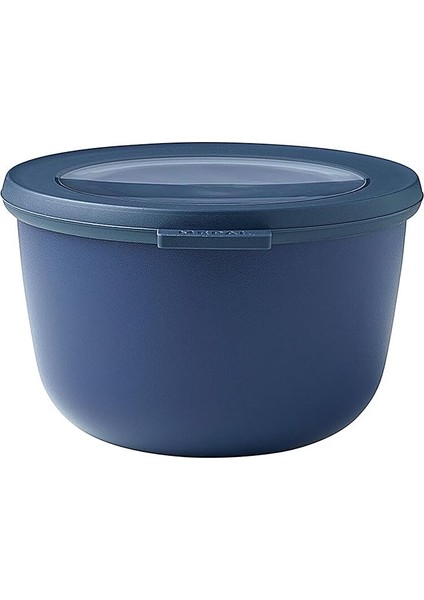 - Multi Bowl Cirqula Round - Kapaklı Saklama Kabı - Buzdolabı Için Hava Geçirmez Saklama Kutusu ve Mikrodalga Fırın Kabı Olarak Uygundur - 1000 ml - Nordic Denim