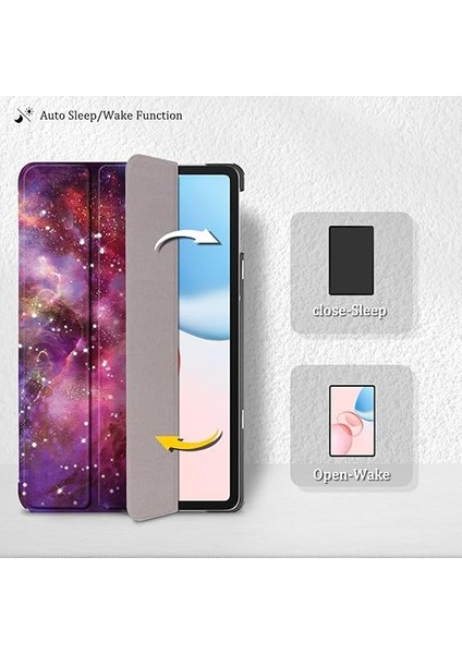 Honor Pad 10 12.1 Inç Tablet 2025 Için Kılıf, Otomatik Uyku/uyanma Fonksiyonlu Koruyucu Kılıf, Samanyolu modelleri