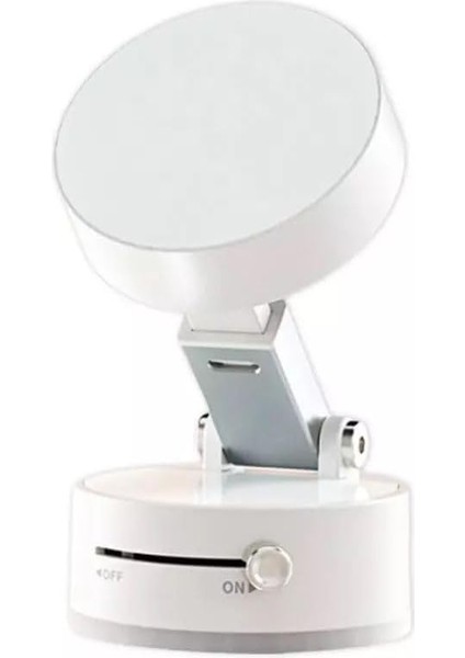 Kilitli Araç Içi Telefon Tutucu Manyetik Mıknatıslı iPhone Ile Uyumlu Ister Evde Ister Arabada Ister Mutfakta Kullanın Çıkarılan Tekrar Takılan Vakum Kilitli Yeni Nesil Tutucu (Beyaz)