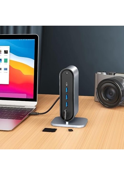 MT53 Type-C USB Adaptör Hub 12IN1 4K HDMI VGA 4AD USB 3.0 RJ45 100MBPS Sd Kart Okuyucu 3.5mm Ses 100W Pd Telefon Hızlı Şarj Aleti modelleri