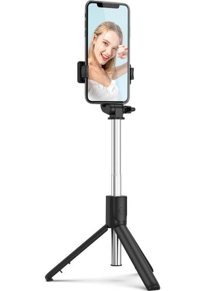 Çubuğu Tripod – 3’ü 1 Arada Bluetooth Uzaktan Kumandalı Telefon Tutucu, 360° Döner Başlık, Ios & Android Uyumlu, Vlog Youtube Tiktok Video Çekimi Için Hafif Tripod Infomax