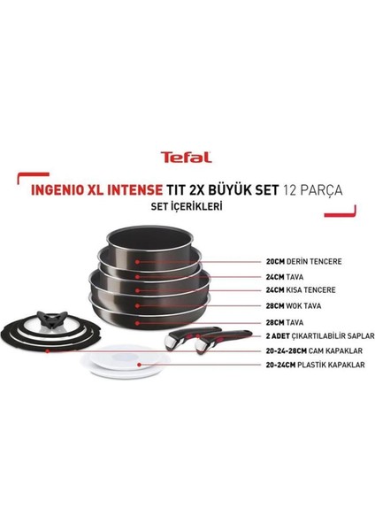 Ingenio Xl Intense 2x Tava Tencere Seti - 12 Parça modelleri