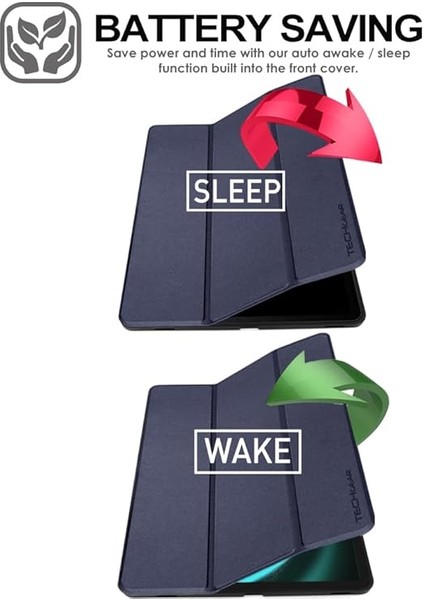 Samsung Galaxy Tab S9 Fe 10,9 Inç (SM-X510/X516) Için Akıllı Kılıf Pu Deri Ince Akıllı Kılıf Standı Koruyucu Kapak [otomatik Uyanma/uyku] Yumuşak Tpu ve S-Kalem Tutucu - Mavi fiyatları