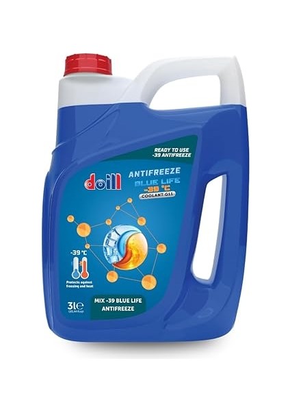 Derece Hazır Karışım 3 Litre Mavi Antifiriz - G11 (Üretim Yılı: 2025)