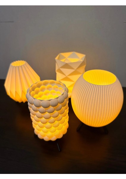 LED Işıklı Masa Lambası, Gece Lambası,dekor, Süs Yapay Mum 13CM fırsatları